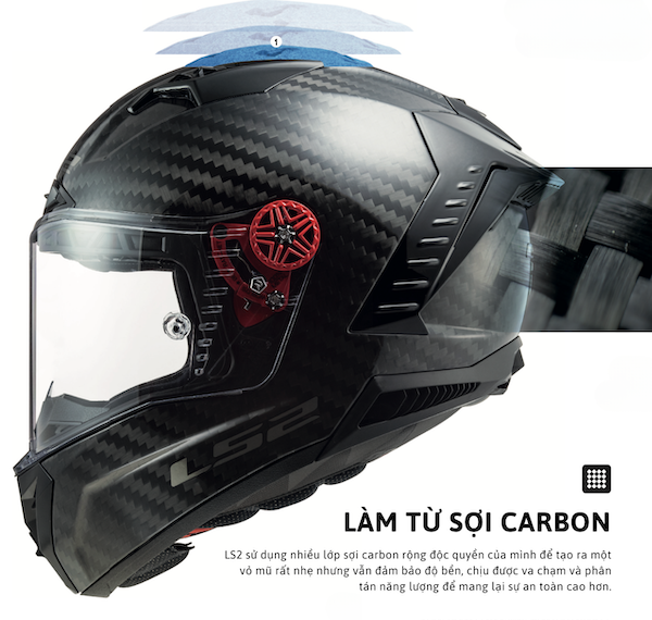 mu fullface ls2 ff805 carbon