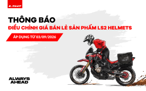 LS2 Việt Nam Thông Báo Điều Chỉnh Giá Bán Lẻ Từ Ngày 03/09/2026